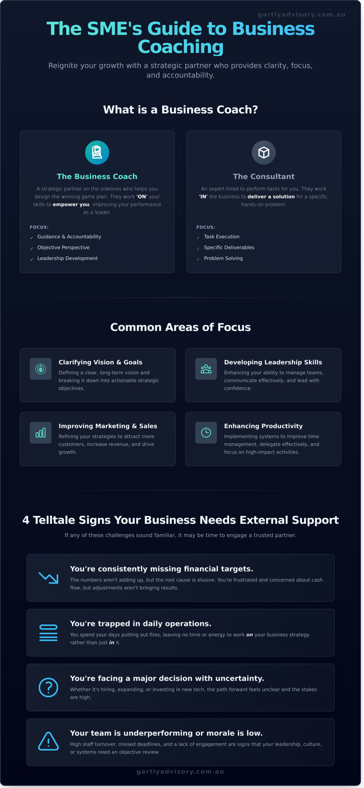 What Does a Business Coach Do? A Guide for Australian SMEs - Infographic