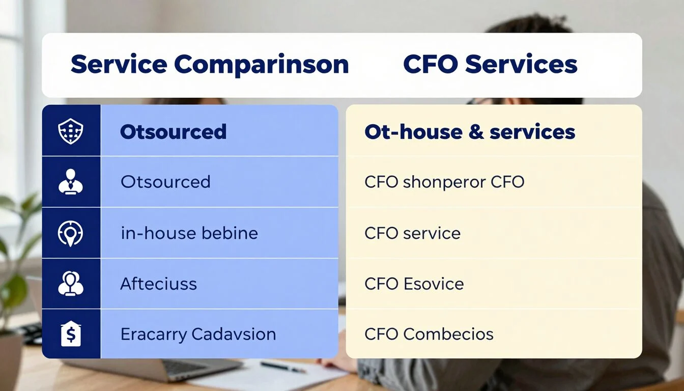 Service comparison matrix outsourced vs in-house CFO