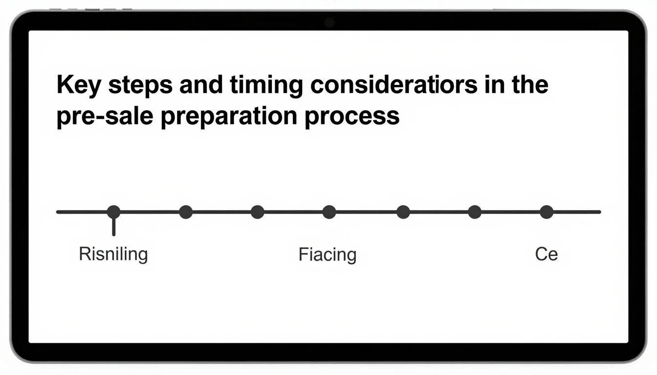 Pre-sale preparation and timing timeline