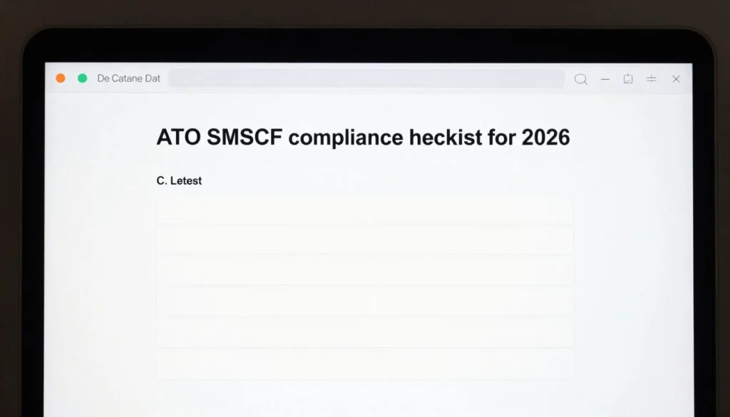 ATO SMSF compliance checklist 2026