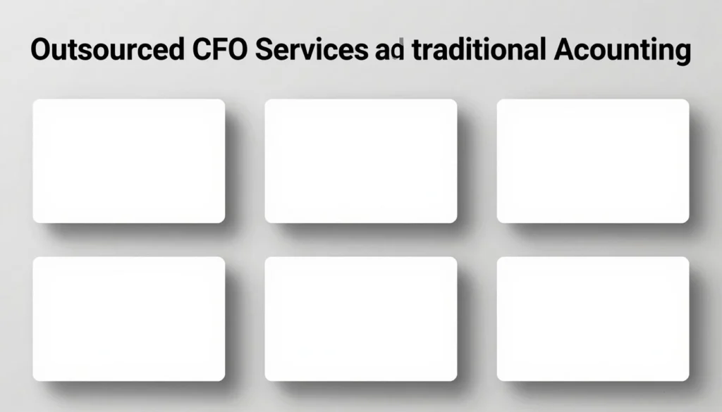 Infographic comparing outsourced CFO and traditional accounting
