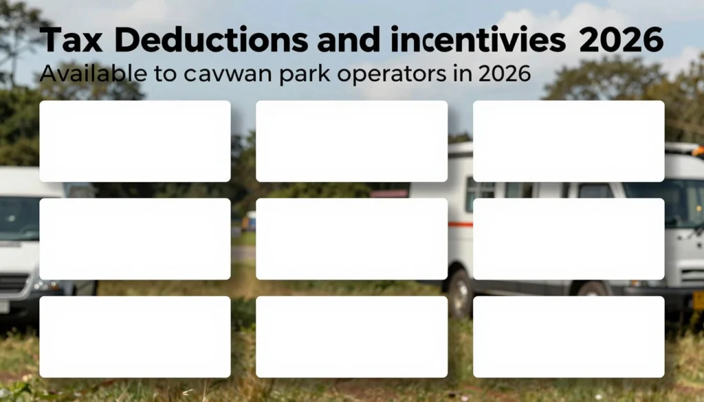 Infographic of tax deductions and incentives for caravan park operators