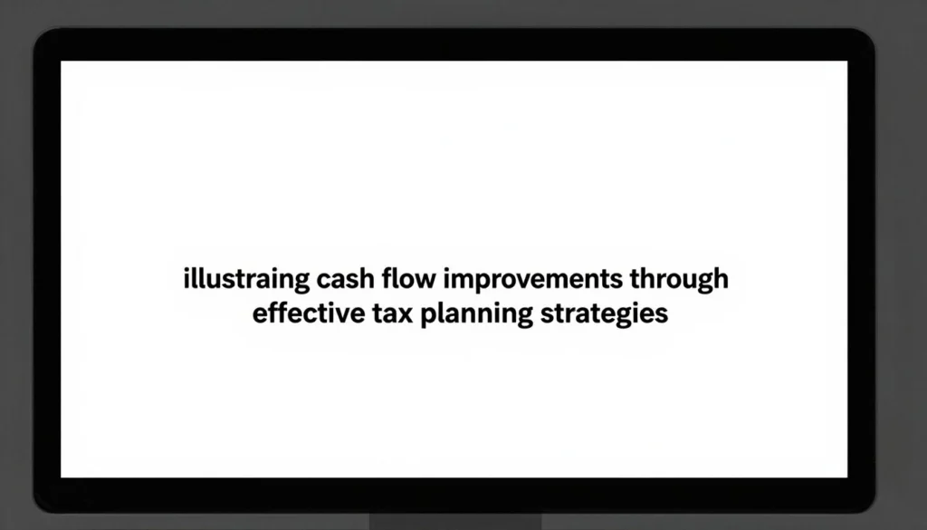 Graph showing cash flow improvement from tax planning